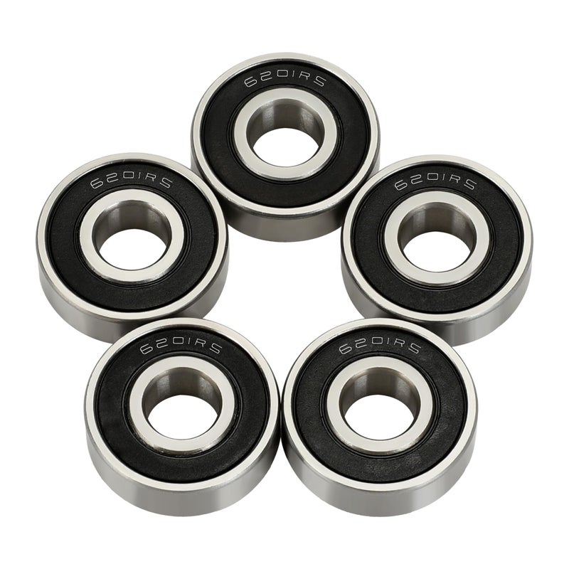 GREHUA Mini Bike Wheel Bearing Front and Rear for Coleman CT100U CC100X KT196 Motovox MBX10 MBX11 Baja Motorsports 97cc Doodle Bug Classic 80cc 105cc Realtree RT100 RT200 Go Kart Parts 6201RS - Image 1